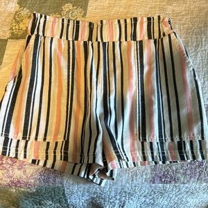 Women’s Striped Canvas Shorts